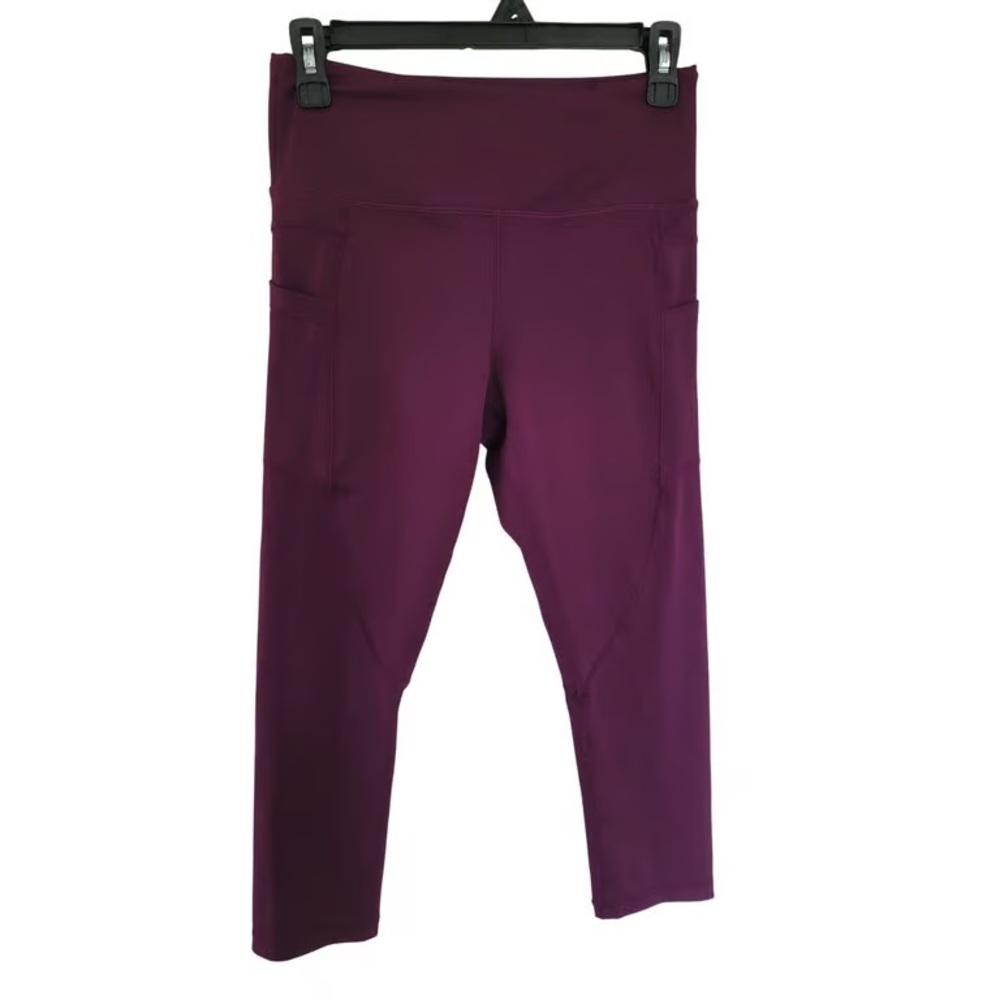 Zyia Active Women's Purple Capris Cropped Leggings Activewear Size 6 8 #P